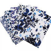 Lot de Fat Quarters en porcelaine bleu et blanc à motifs floraux CraftsFabrics